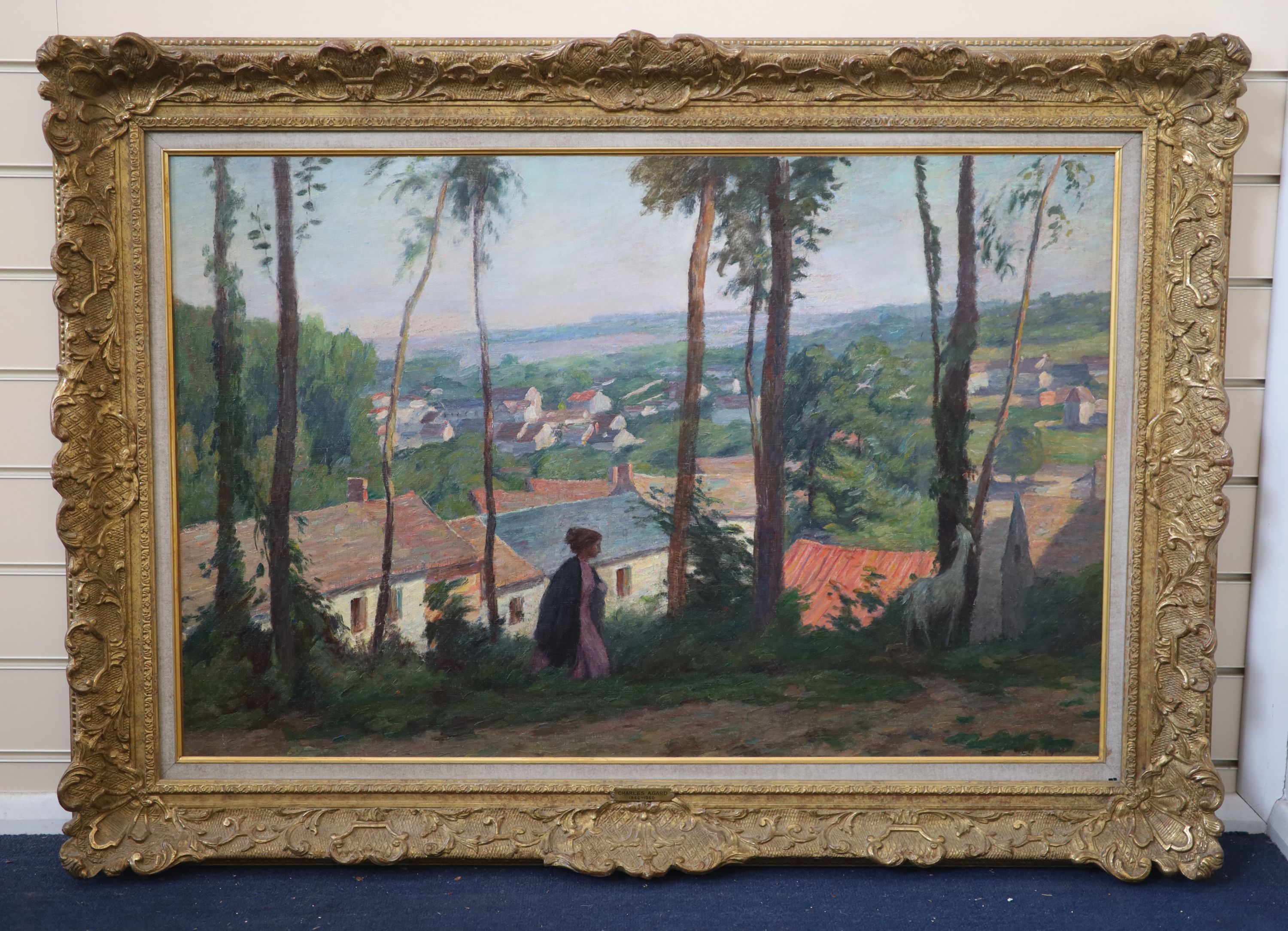 Charles-Jean Agard (French, 1866-1950), ‘Panorama de Nesles’, Oil on canvas, 59 x 91cm.